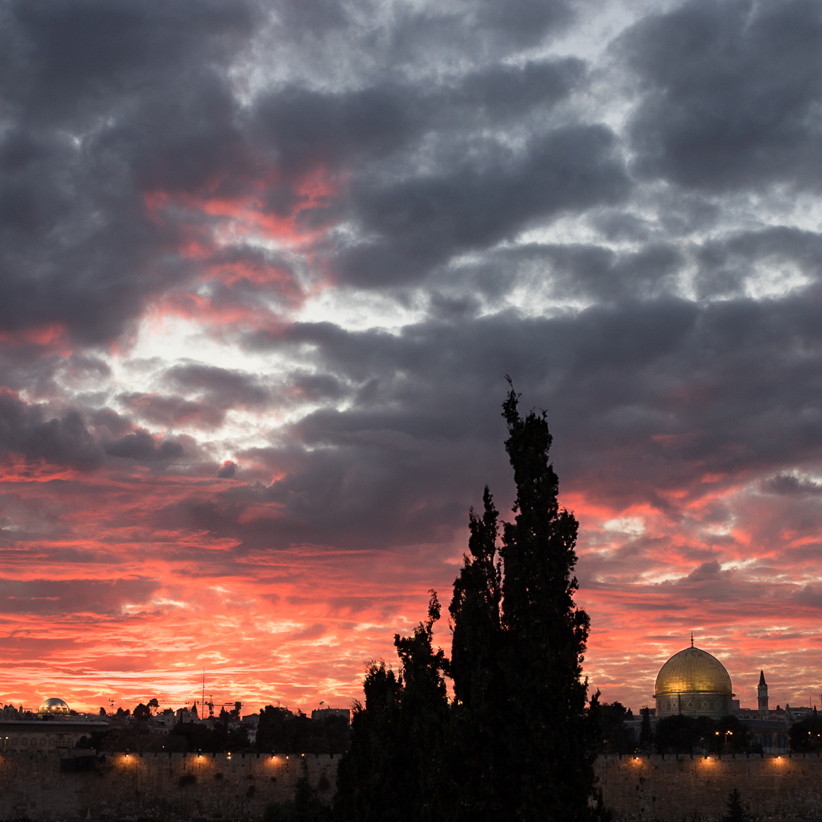 Sonnenuntergang am Tempelberg, Jerusalem